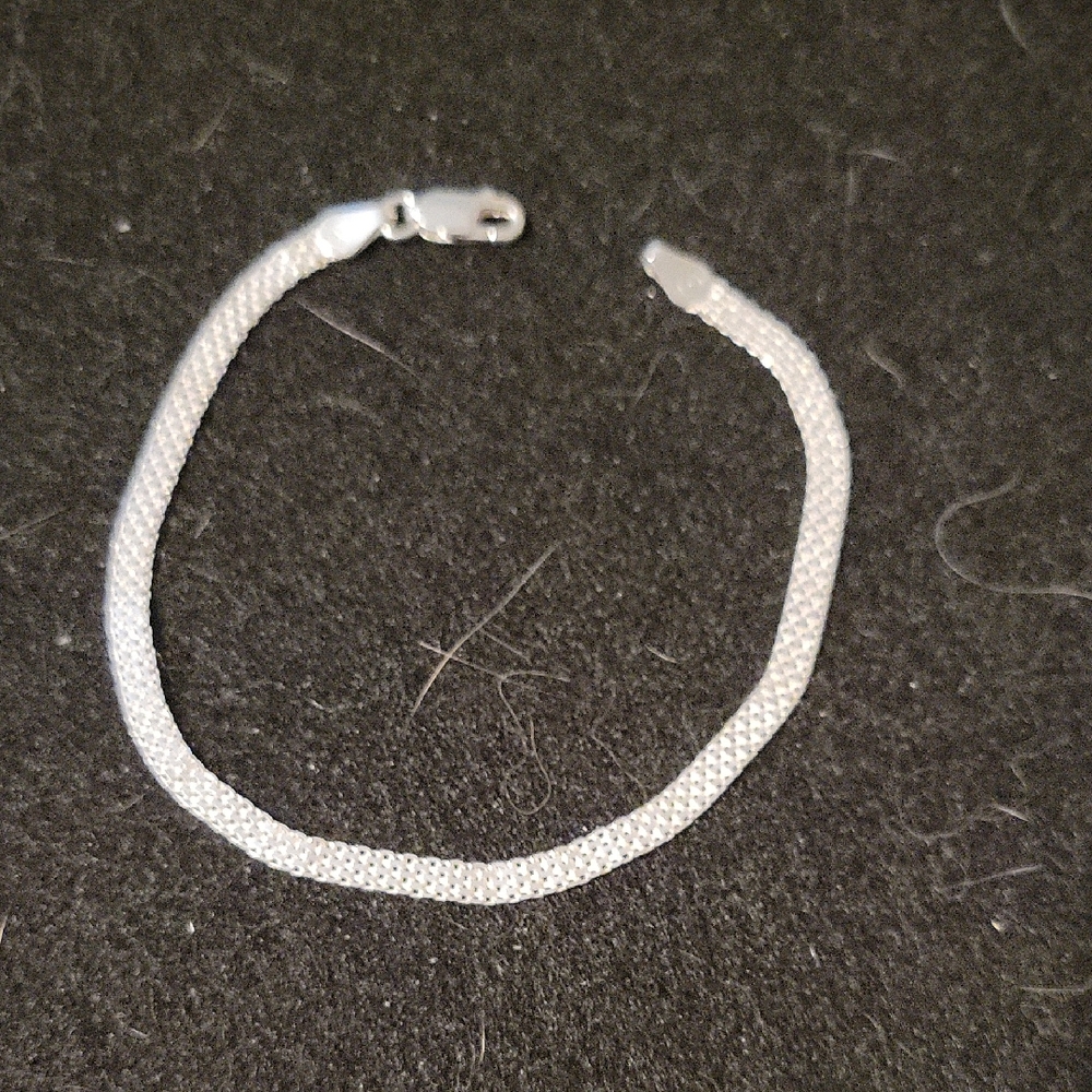 Source Unknown Sterling Silver Mesh Bracelet 8 In. - image 1
